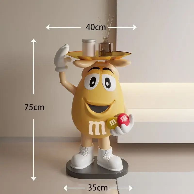 70cm / 75cm Jelly Beans Sculpture Figure Large Tray Ornaments Room Decoration Accessories Living Room Sofa Beside Decorations