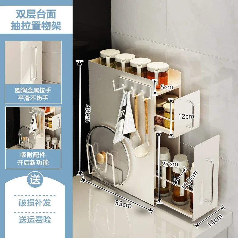 Capsule Coffee Display Rack Storage Drawer and Bar Table Top Organizer Tea Bag Storage Box Coffee Machine Base Drawer