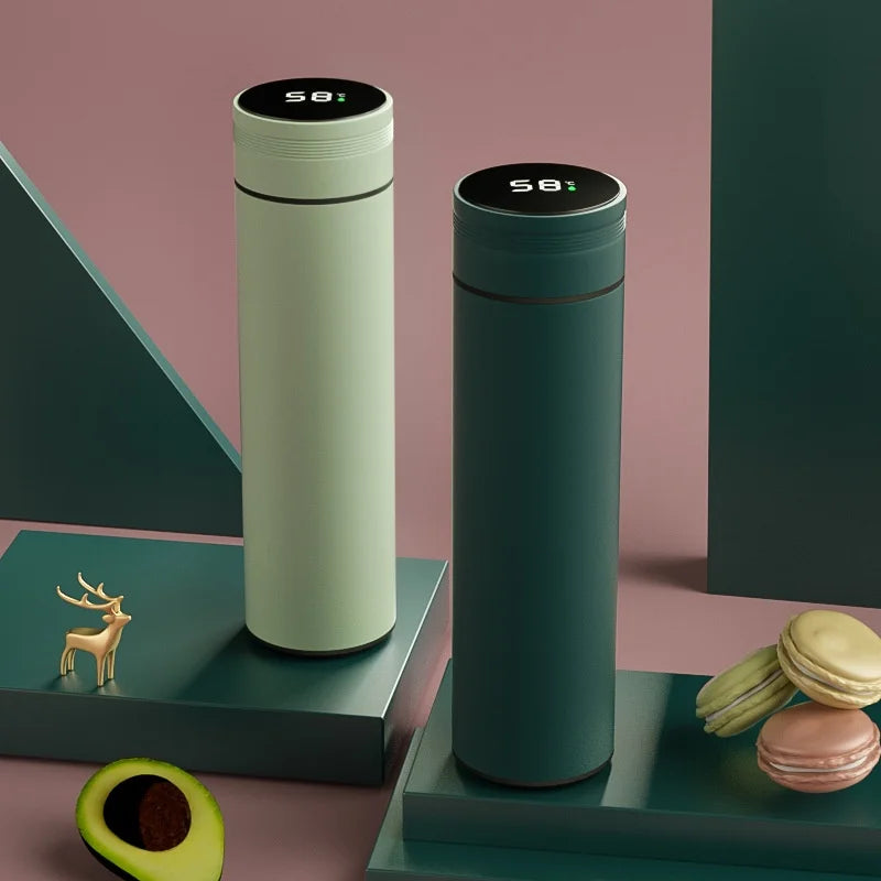 Intelligent Temperature Display Thermal Mug 304 Stainless Steel Thermos Bottle Long-lasting Heat Preservation Cute Water Bottle