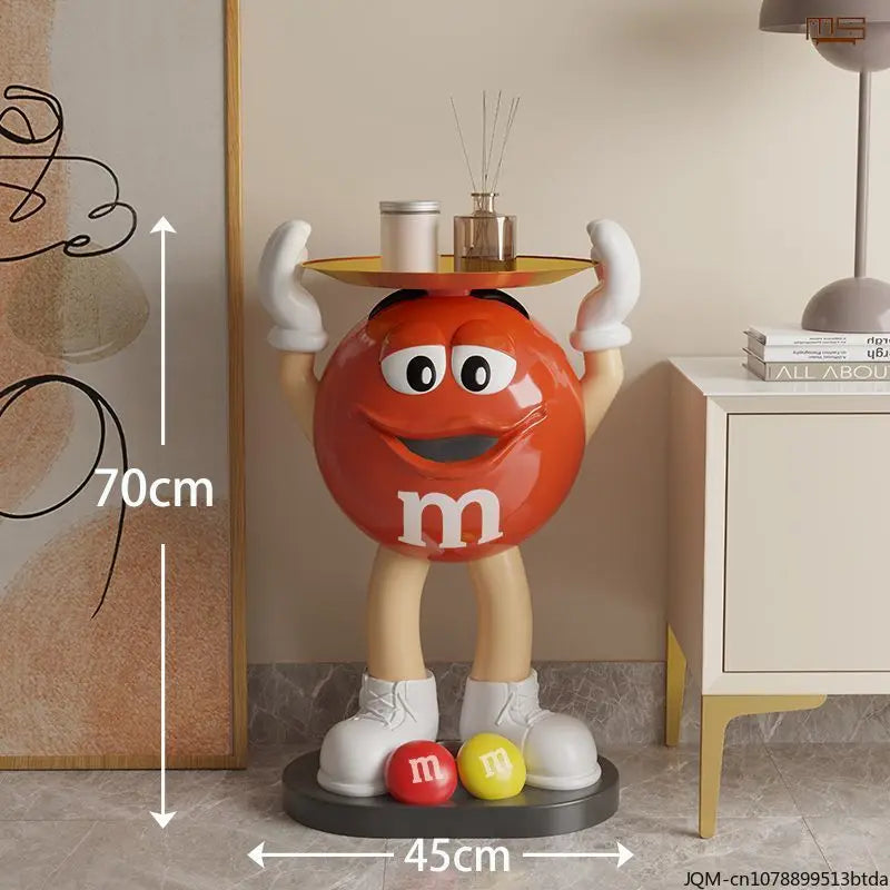 70cm / 75cm Jelly Beans Sculpture Figure Large Tray Ornaments Room Decoration Accessories Living Room Sofa Beside Decorations