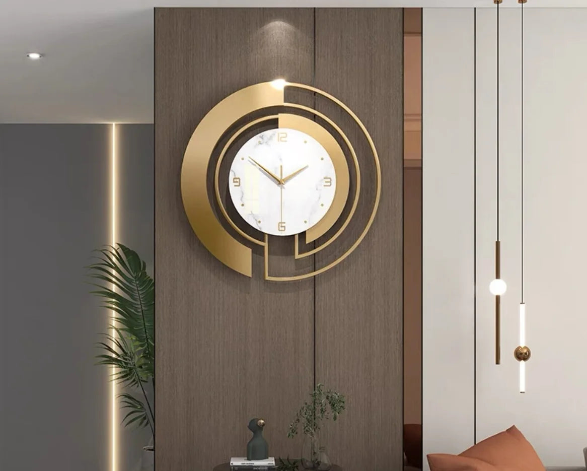 Silent Wall Clock Light Luxury Home and Decoration Household Modern Style Living Room Decor Clocks Art Decorative Fashion Design