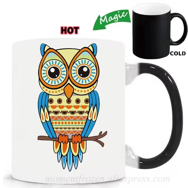 Cute Owl Cup Caffeine Cocoa Coffee Mugs Tea Mugen Friend Gifts Home Decal Milk Tableware Coffeeware Teaware Beer Drinkware