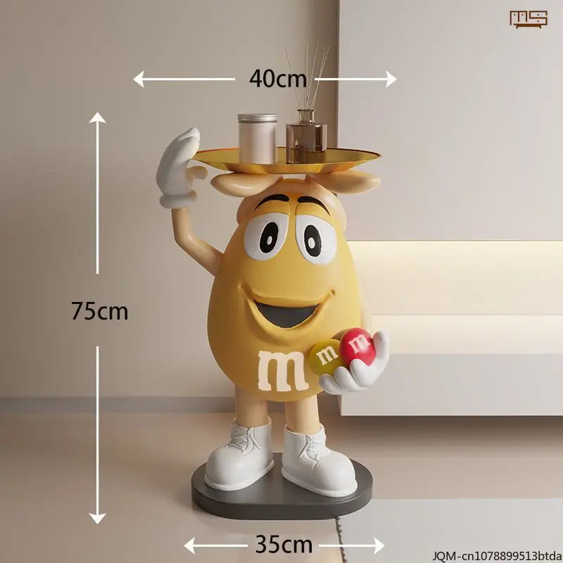 70cm / 75cm Jelly Beans Sculpture Figure Large Tray Ornaments Room Decoration Accessories Living Room Sofa Beside Decorations