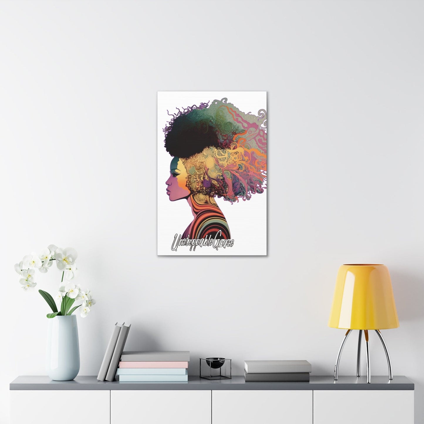 Canvas Wall Art Decor, Female Warrior Clipart Pastel Essence