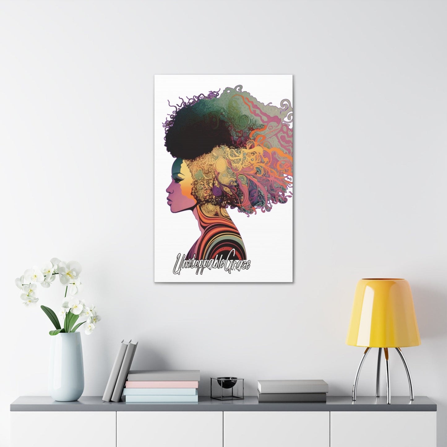 Canvas Wall Art Decor, Female Warrior Clipart Pastel Essence