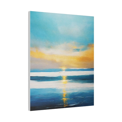 Wall Decor, Giclee Poster Art Print - Blue Ocean and Golden Sunset