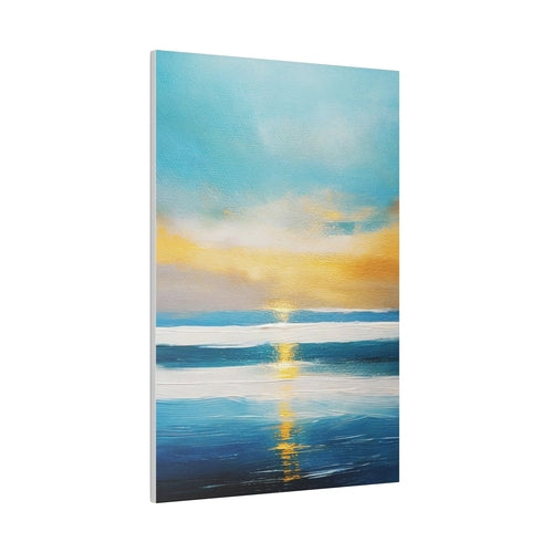 Wall Decor, Giclee Poster Art Print - Blue Ocean and Golden Sunset