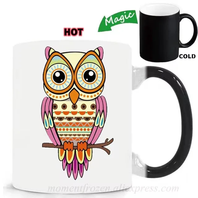 Cute Owl Cup Caffeine Cocoa Coffee Mugs Tea Mugen Friend Gifts Home Decal Milk Tableware Coffeeware Teaware Beer Drinkware
