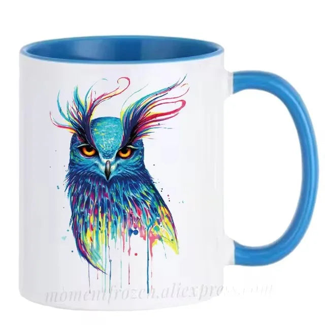 Cute Owl Cup Caffeine Cocoa Coffee Mugs Tea Mugen Friend Gifts Home Decal Milk Tableware Coffeeware Teaware Beer Drinkware