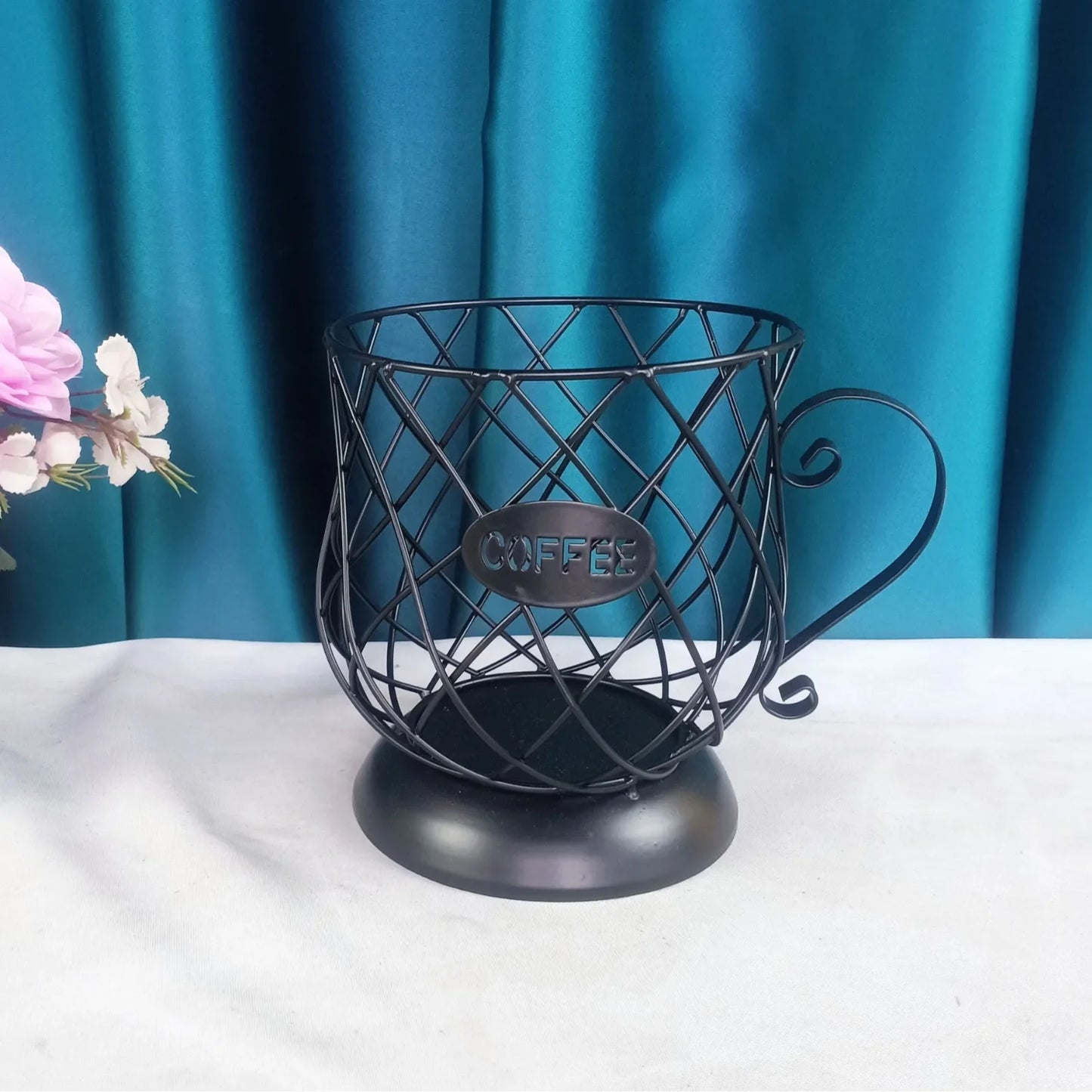 Coffee Pod Holder,Mug Shape Organizer-Coffee Capsule Storage Basket for Coffee Station Bar Decor,Restaurant,Tea Room-Countertop