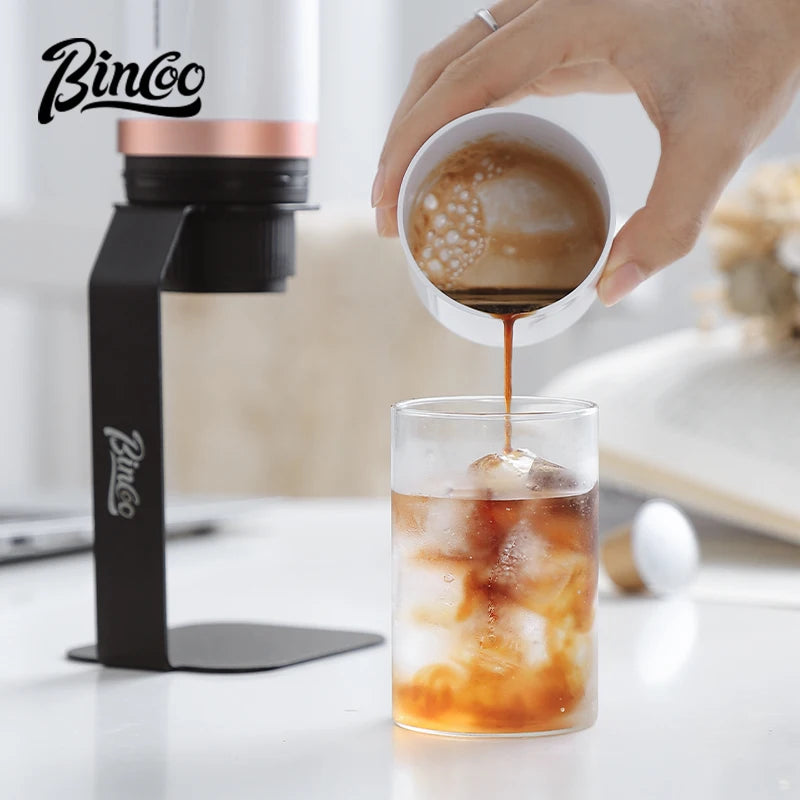 Bincoo portable capsule coffee machine Italian outdoor camping coffee powder capsule dual-use electric non plug in
