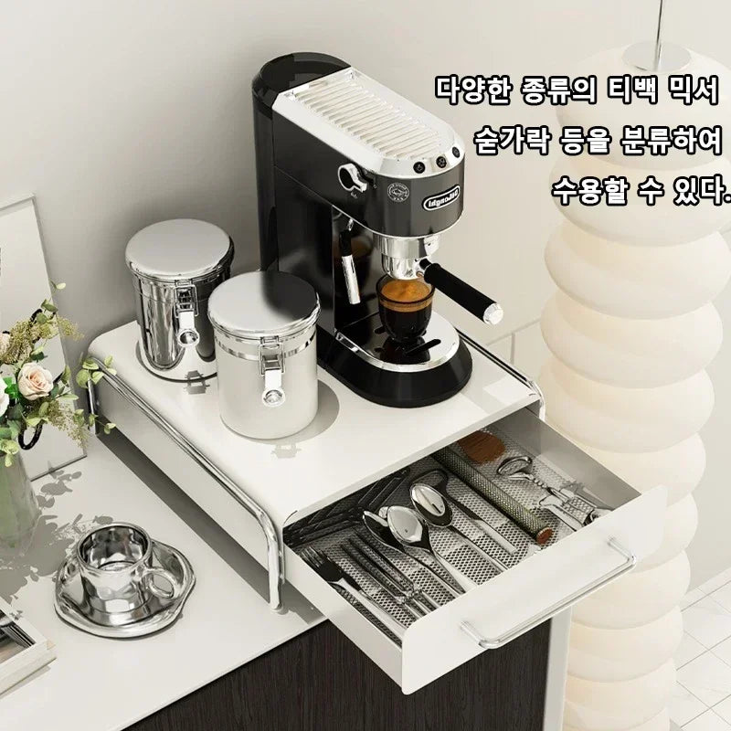 Capsule Coffee Display Rack Storage drawer Bar Ins Wind Table Top Tea Bag Storage Box Coffee Machine Base Drawer Storage Shelves