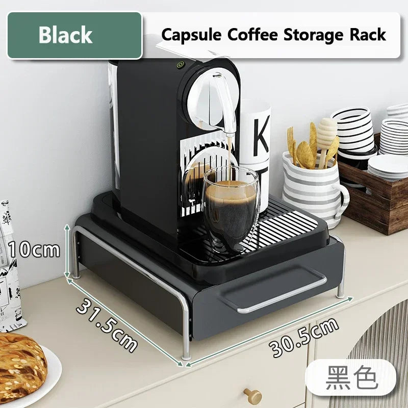 Capsule Coffee Display Rack Storage drawer Bar Ins Wind Table Top Tea Bag Storage Box Coffee Machine Base Drawer Storage Shelves