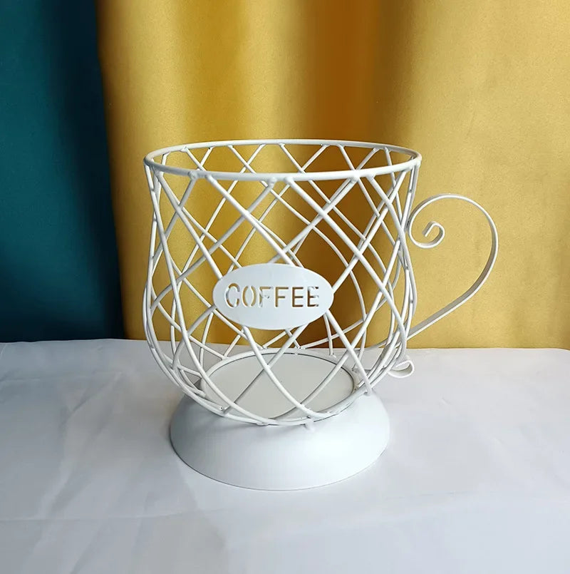 Coffee Pod Holder,Mug Shape Organizer-Coffee Capsule Storage Basket for Coffee Station Bar Decor,Restaurant,Tea Room-Countertop