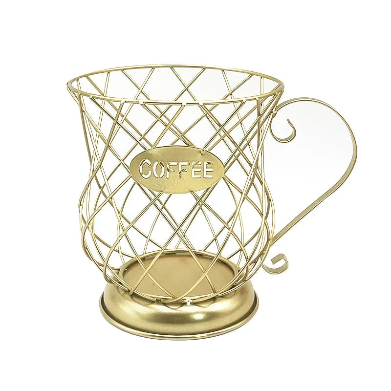 Coffee Pod Holder,Mug Shape Organizer-Coffee Capsule Storage Basket for Coffee Station Bar Decor,Restaurant,Tea Room-Countertop