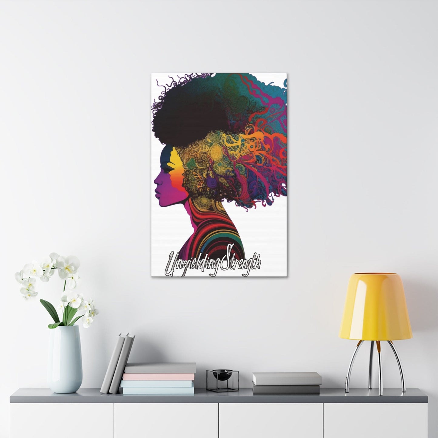 Canvas Wall Art Decor, Female Warrior Clipart Bold Essence