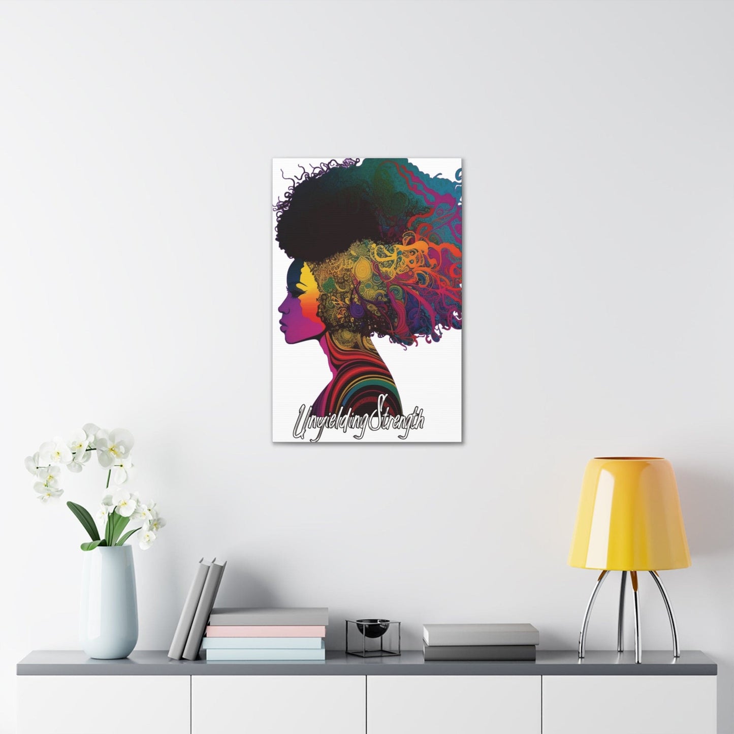 Canvas Wall Art Decor, Female Warrior Clipart Bold Essence
